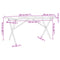 vidaXL Dining Table X-Frame 140x80x75.5 cm Solid Wood Pine and Steel