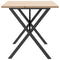 vidaXL Dining Table X-Frame 160x80x75.5 cm Solid Wood Pine and Steel