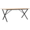vidaXL Dining Table X-Frame 180x90x75.5 cm Solid Wood Pine and Steel