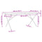 vidaXL Dining Table X-Frame 180x90x75.5 cm Solid Wood Pine and Steel