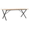 vidaXL Dining Table X-Frame 200x100x75.5 cm Solid Wood Pine and Steel
