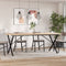 vidaXL Dining Table X-Frame 200x100x75.5 cm Solid Wood Pine and Steel