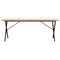 vidaXL Dining Table X-Frame 200x100x75.5 cm Solid Wood Pine and Steel