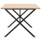vidaXL Dining Table X-Frame 200x100x75.5 cm Solid Wood Pine and Steel