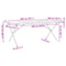 vidaXL Dining Table X-Frame 200x100x75.5 cm Solid Wood Pine and Steel