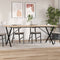 vidaXL Dining Table X-Frame 200x100x75.5 cm Solid Wood Pine and Steel
