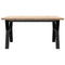 vidaXL Coffee Table Y-Frame 90x90x45.5 cm Solid Wood Pine and Steel