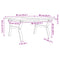 vidaXL Coffee Table Y-Frame 90x90x45.5 cm Solid Wood Pine and Steel
