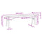 vidaXL Coffee Table Y-Frame 160x40x45.5 cm Solid Wood Pine and Steel