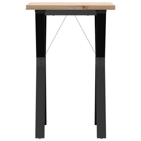 vidaXL Dining Table Y-Frame 50x50x75.5 cm Solid Wood Pine and Steel