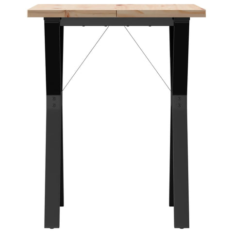 vidaXL Dining Table Y-Frame 60x60x75.5 cm Solid Wood Pine and Steel