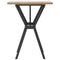 vidaXL Dining Table Y-Frame 60x60x75.5 cm Solid Wood Pine and Steel