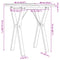 vidaXL Dining Table Y-Frame 60x60x75.5 cm Solid Wood Pine and Steel
