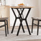 vidaXL Dining Table Y-Frame 60x60x75.5 cm Solid Wood Pine and Steel