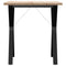 vidaXL Dining Table Y-Frame 70x70x75.5 cm Solid Wood Pine and Steel