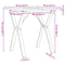 vidaXL Dining Table Y-Frame 70x70x75.5 cm Solid Wood Pine and Steel