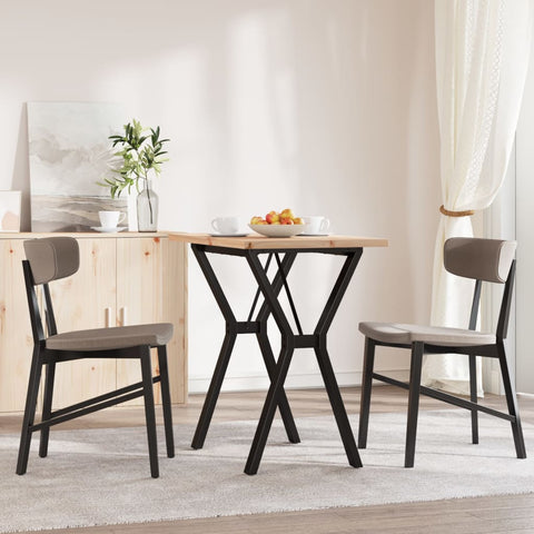 vidaXL Dining Table Y-Frame 80x50x75.5 cm Solid Wood Pine and Steel