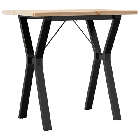 vidaXL Dining Table Y-Frame 80x50x75.5 cm Solid Wood Pine and Steel