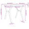 vidaXL Dining Table Y-Frame 90x90x75.5 cm Solid Wood Pine and Steel