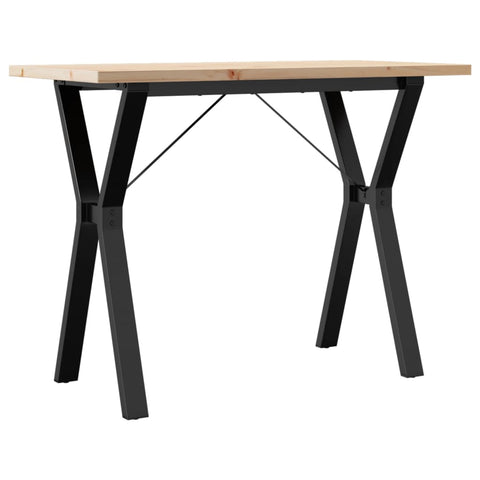 vidaXL Dining Table Y-Frame 100x50x75.5 cm Solid Wood Pine and Steel