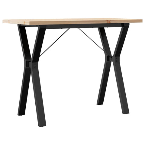 vidaXL Dining Table Y-Frame 100x50x75.5 cm Solid Wood Pine and Steel