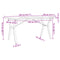 vidaXL Dining Table Y-Frame 140x80x75.5 cm Solid Wood Pine and Steel