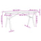 vidaXL Dining Table Y-Frame 160x80x75.5 cm Solid Wood Pine and Steel