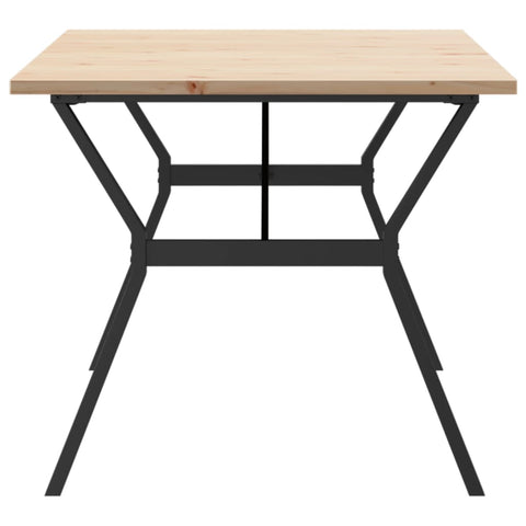 vidaXL Dining Table Y-Frame 180x90x75.5 cm Solid Wood Pine and Steel