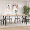 vidaXL Dining Table Y-Frame 200x100x75.5 cm Solid Wood Pine and Steel