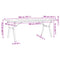 vidaXL Dining Table Y-Frame 200x100x75.5 cm Solid Wood Pine and Steel