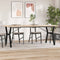 vidaXL Dining Table Y-Frame 200x100x75.5 cm Solid Wood Pine and Steel
