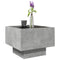 vidaXL Side Table with LED Concrete Grey 40x40x30 cm Engineered Wood