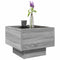 vidaXL Side Table with LED Grey Sonoma 40x40x30 cm Engineered Wood