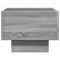 vidaXL Side Table with LED Grey Sonoma 40x40x30 cm Engineered Wood