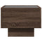 vidaXL Side Table with LED Brown Oak 40x40x30 cm Engineered Wood