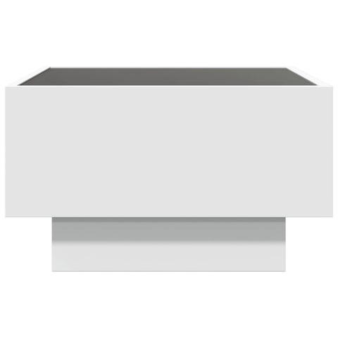 vidaXL Coffee Table with LED White 50x50x30 cm Engineered Wood