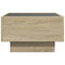 vidaXL Coffee Table with LED Sonoma Oak 50x50x30 cm Engineered Wood