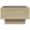 vidaXL Coffee Table with LED Sonoma Oak 50x50x30 cm Engineered Wood