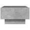 vidaXL Coffee Table with LED Concrete Grey 50x50x30 cm Engineered Wood