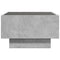 vidaXL Coffee Table with LED Concrete Grey 50x50x30 cm Engineered Wood