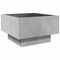vidaXL Coffee Table with LED Concrete Grey 50x50x30 cm Engineered Wood