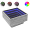vidaXL Coffee Table with LED Grey Sonoma 50x50x30 cm Engineered Wood