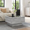 vidaXL Coffee Table with LED Grey Sonoma 50x50x30 cm Engineered Wood