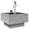 vidaXL Coffee Table with LED Grey Sonoma 50x50x30 cm Engineered Wood