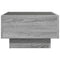 vidaXL Coffee Table with LED Grey Sonoma 50x50x30 cm Engineered Wood