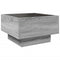 vidaXL Coffee Table with LED Grey Sonoma 50x50x30 cm Engineered Wood