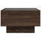 vidaXL Coffee Table with LED Brown Oak 50x50x30 cm Engineered Wood