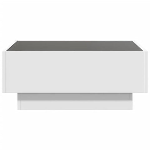 vidaXL Coffee Table with LED White 70x50x30 cm Engineered Wood