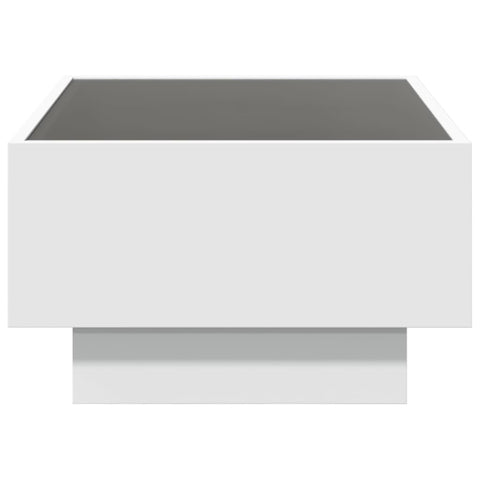 vidaXL Coffee Table with LED White 70x50x30 cm Engineered Wood