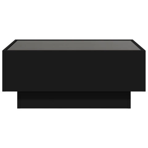 vidaXL Coffee Table with LED Black 70x50x30 cm Engineered Wood